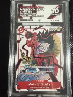 One Piece Card - Monkey D. Luffy (ST01-012) 3rd Anniversary Stamped - ACE 10 - Image 1