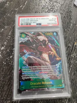 2026 One Piece The Azure Sea's Seven Dracule Mihawk Alternate Art PSA 10 #119 - Image 1