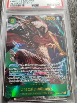 2026 One Piece The Azure Sea's Seven Dracule Mihawk Alternate Art PSA 10 #119 - Image 3