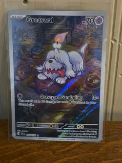 Pokemon TCG Greavard Illustration Rare Card 214/198 Scarlet & Violet - Image 1