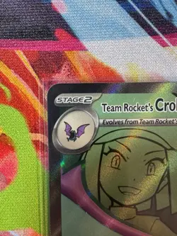 Team Rocket's Crobat ex 217/182 NM Ultra Rare Destined Rivals Pokemon Card TCG - Image 2
