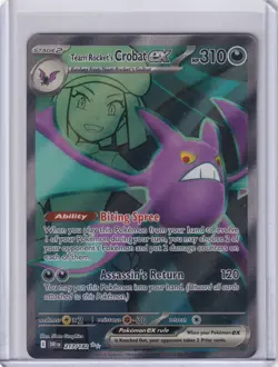Pokemon TCG Team Rocket's Crobat ex 217/182 Sv10: Destined Rivals Holo - Image 1