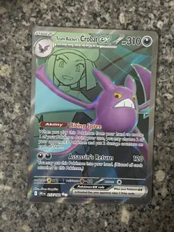 Team Rocket's Crobat ex 217/182 Pokemon TCG Destined Rivals Full Art Pokemon NM* - Image 1