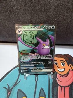 Pokemon TCG Destined Rivals Team Rocket's Crobat EX 217/182 Ultra Rare Card - Image 1