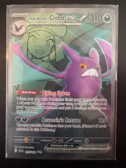 Pokemon TCG Team Rocket's Crobat ex 217/182 Ultra Rare Destined Rivals NM/M - Image 1