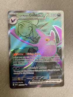 Pokemon TCG Team Rocket's Crobat EX Destined Rivals 217/182 Ultra Rare NM - Image 1