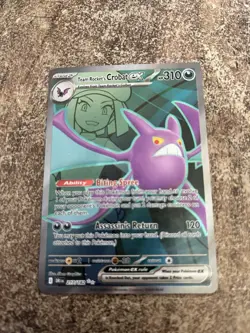 Pokemon TCG Destined Rivals Team Rocket's Crobat EX 217/182 Ultra Rare Card - Image 1