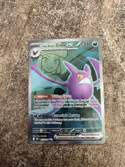 Pokemon TCG Destined Rivals Team Rocket's Crobat EX 217/182 Ultra Rare Card - Image 2