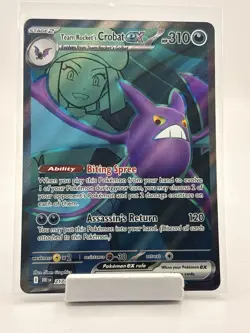 Pokemon TCG Team Rocket's Crobat EX 217/182 Full Art Sv: Destined Rivals - Image 1