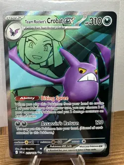 Pokemon TCG Team Rocket's Crobat EX Destined Rivals 217/182 Ultra Rare - Image 1
