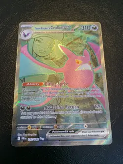Pokemon TCG Team Rocket's Crobat EX 217/182 Full Art Sv: Destined Rivals - Image 1