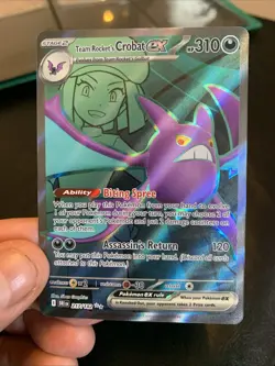 Pokemon TCG Team Rocket's Crobat EX 217/182 Full Art Sv: Destined Rivals - Image 4