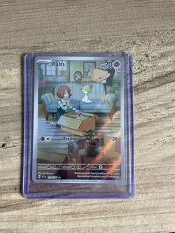 Pokemon TCG Ralts Scarlet Violet Base Set Holo Card 211/198 Illustration Rare - Image 1