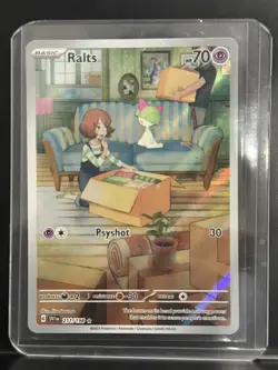 Pokemon TCG Ralts Scarlet & Violet Base Set 211/198 Holo Illustration Rare - Image 1