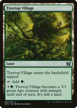 Treetop Village - Light Play MTG Duel Decks: Elves vs Inventors - Image 1