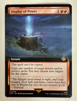 MTG Lord of the Rings Display of Power Extended Art 0358 Rare - Image 1