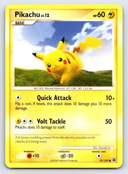 Pikachu 70/100 Common Majestic Dawn Pokemon Lightly Played - Image 1