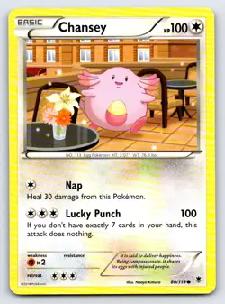 Chansey 80/119 Common Phantom Forces Pokemon Lightly Played - Image 1