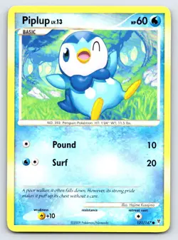 Piplup 121/147 Common Supreme Victors Pokemon Lightly Played - Image 1