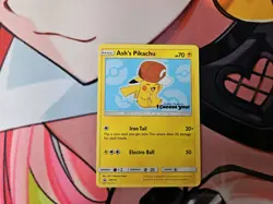 2017 POKEMON SM BLACK STAR PROMO I CHOOSE YOU! #SM113 ASH'S PIKACHU - Image 1