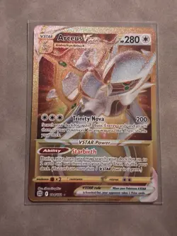 Pokemon TCG Arceus VSTAR Card 184/172 Brilliant Stars Gold Secret Rare NM - Image 1