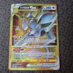 Pokemon TCG Arceus VSTAR Card 184/172 Brilliant Stars Gold Secret Rare - Image 1