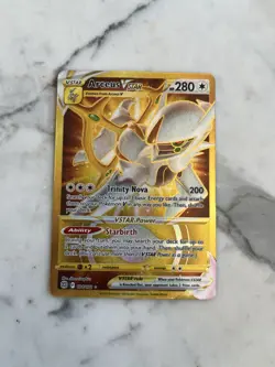 Pokemon TCG Arceus VSTAR Card 184/172 Brilliant Stars Gold Secret Rare - Image 1