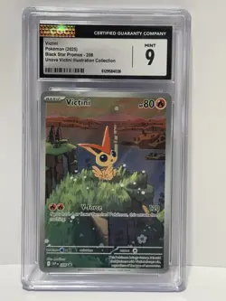 Pokemon Victini Black Star Promos 208 Promo CGC Mint 9 - Image 1