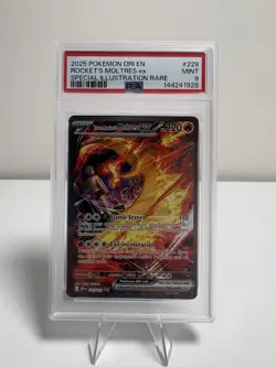 Pokemon Team Rocket's Moltres ex 229/182 Sv10 Destined Rivals PSA 9 Holo SIR - Image 1