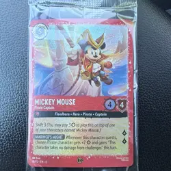 Ravensburger Disney Lorcana Mickey Mouse - Pirate Captain 18/P2 Promo Foil Ruby - Image 1