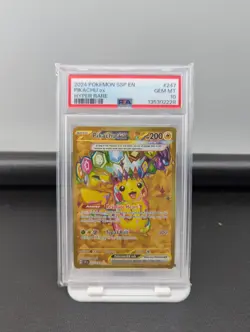 2024 Pokemon Surging Sparks Pikachu EX Gold Hyper Rare 247/191 PSA 10 Gem Mint - Image 1