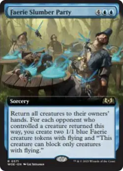 Faerie Slumber Party (Extended Art) [Wilds of Eldraine] Magic MTG - Image 1