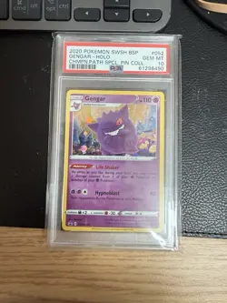 Gengar SWSH052 Black Star Promo Ultra Rare Holo Card PSA 10 Swirl 💫 - Image 1