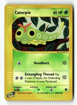 Pokemon Card Caterpie LP Expedition Reverse Holo Common 96/165 - Image 1