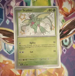 Pokemon TCG Scyther 095/091 Paldean Fates Shiny Rare Holo Eng - Image 1
