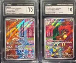 SEQUENTIAL CGC 10 Japanese Pokemon Deerling 073/071 Sawsbuck 074/071 AR sv5M - Image 1