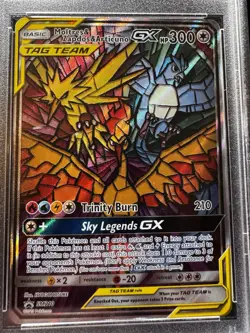 Pokemon 2019 Moltres & Zapdos & Articuno GX SM210 Sm Holo PSA 9 - Image 2