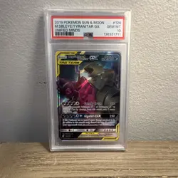 SM Unified Minds Mega Sableye & Tyranitar GX TAG TEAM 126/236 Holo PSA 10 - Image 1