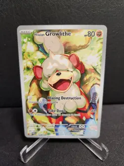 Hisuian Growlithe 181/167 Illustration Rare Twilight Masquerade Pokemon NM/M - Image 1