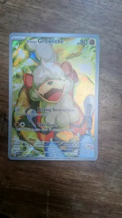 Pokemon TCG Hisuian Growlithe 181/167 Illustration Rare Twilight Masquerade NM - Image 1