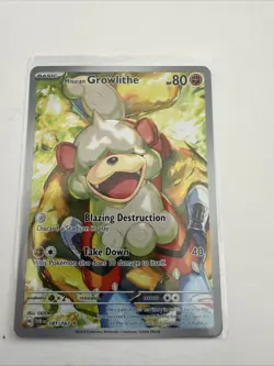 Pokemon TCG Hisuian Growlithe 181/167 Illustration Rare Twilight Masquerade NM - Image 1