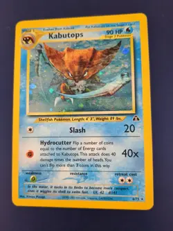 Pokemon TCG Kabutops Neo Discovery Holo Card 6/75 Unlimited Rare - Image 1
