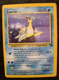 Pokemon Card Lapras 10/62 Fossil Holo - Image 1