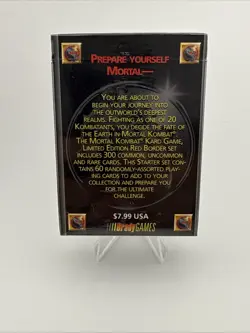Mortal Kombat Kard Game 60 Card Starter Deck Red Border Edition Factory Sealed - Image 3