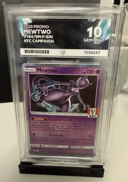 Pokemon mewtwo 184/SM-P KFC Promo Indonesian exclusive ACE10 POP 15! perfect sub - Image 1