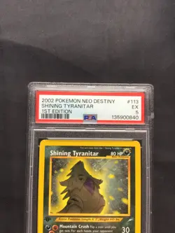 Pokemon: Neo Destiny 1st Edition Rare Holo: Shining Tyranitar 113/105 PSA 5 - Image 3