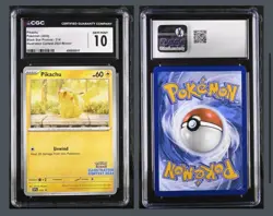 CGC 10 Pikachu Black Star Promo 214 Illustration Contest 2024 Pokemon TCG - Image 1