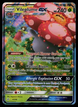 Vileplume GX 4/236 - Pokemon Cosmic Eclipse - Holo Rare (NM) - Image 1
