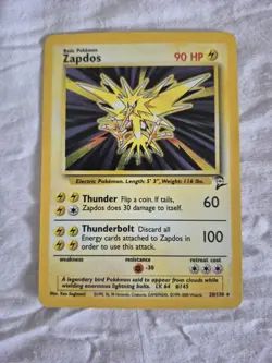 Pokemon Zapdos 20/130 Holo Base Set 2 II 2000 NM - Image 1