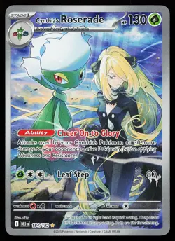 Cynthia's Roserade 184/182 Illustration Rare Destined Rivals Pokemon Card - Image 1